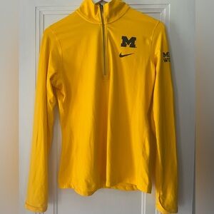 Nike Women’s University of Michigan Half Zip Pullover Sz M